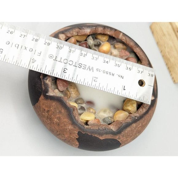 Artist Studio Art Pottery Hand Made Clay Bear Candle Holder Cabin Mountain NEW - Picture 7 of 7